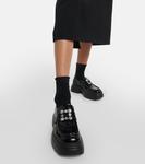 Лакированные лоферы wallaviv с пряжкой и стразами Roger Vivier, черный - фото 4