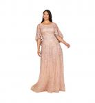 Женское платье для мамы с рукавами-кейпами Lara, Blush - фото 2