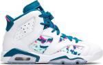 Кроссовки Air Jordan 6 Retro GS Green Abyss, белый - фото