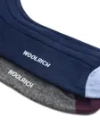 Комплект из двух пар носков в рубчик WOOLRICH, серый - фото 4