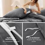 Комплект постельного белья Bedsure, 3 предмета, 200x220/80x80 см, антрацит - фото 4