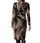 Платье с абстрактным принтом в черном цвете латте Joseph Ribkoff - фото 4