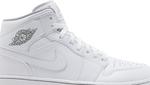 Кроссовки Air Jordan 1 Mid White Wolf Grey, белый - фото 2