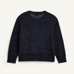 Джемпер Zara Relaxed Fit Floral, темно-синий - фото 2