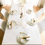 Скатерть Zollner 00000082, 130x1x170 см, белый - фото 2