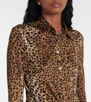 Рубашка с леопардовым принтом Versace, Natural+Black - фото 4