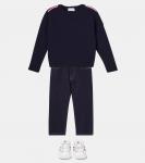 Свитер из чистой шерсти Moncler Enfant, темно-синий - фото 2