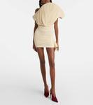 Асимметричное плиссированное мини-платье Magda Butrym, Beige - фото 2