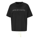 Футболка back lace design short-sleeved black Converse, черный - фото