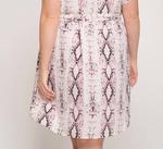 Платье на пуговицах Snakeskin Plus в розовом цвете SHE + SKY - фото 2