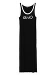 LIU JO платье макси с логотипом, черный - фото