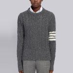 THOM BROWNE Свитер мужской серый - фото 4