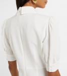 Атласное платье миди Alessandra Rich, белый - фото 6