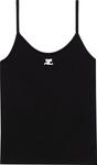 Топ Courrèges Rib Knit Tank Top 'Black', черный - фото 2