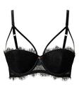 Бюстгальтер балконет кружевной TWINSET, черный - фото
