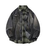 Fax For Fmacm Джинсовая куртка унисекс FMACM, Черный + синий [Рубашка] - фото 17