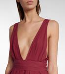 Льняное мини-платье Quesyn Brock Collection, Bordeaux - фото 4