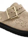 Мюли с пряжкой и перфорацией Allsaints, бежевый - фото 4