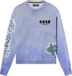 Толстовка Amiri T.G.C.W. Crystal Koi Wave Crew 'Blue', синий - фото