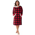 Халат Plus size The Snuggzy Dreams & Co., Red Buffalo Plaid - фото