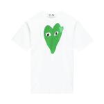 Футболка Comme des Garçons PLAY Green Heart Tee 'White', белый - фото