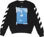 Толстовка Off-White Monalisa Slim Crewneck 'Black/White', черный - фото 2