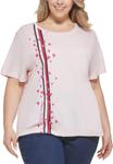 Футболка Tommy Hilfiger Plus Size с принтом в виде сердца, Pink - фото