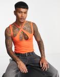 Оранжевый жилет с перекрестными бретелями ASOS DESIGN - фото