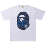 Футболка BAPE Sand Camo Big Ape Head Tee 'White/Navy', белый - фото