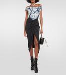 Джинсовый корсетный топ sunday с цветочным принтом Vivienne Westwood, синий - фото 2