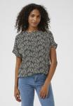 Блуза Kaffe AMBER PRINTED, Black Chalk Graphic Lines/Black - фото