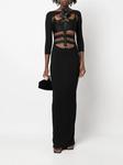 Roberto Cavalli платье макси с вырезами, черный - фото 2