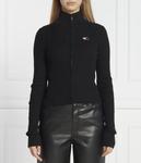 Кардиган женский Tommy Jeans на молнии с высоким воротником, черный - фото