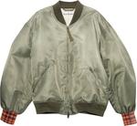 Куртка Acne Studios Bomber Jacket 'Olive Green', зеленый - фото 2