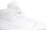 Кроссовки Wmns Air Jordan 1 Mid Triple White, белый - фото 2