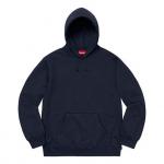 Толстовка fw19 week 12 rhinestone script hooded sweatshirt navy Supreme, синий - фото