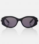 Солнцезащитные очки Serpenti Forever овальной формы Bvlgari, Grey/Black - фото