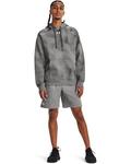 Шорты Under Armour Rival Fleece Shorts, цвет Castlerock Light Heather/White - фото 4