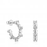 Серьги Tous Bold Bear, 12 мм, серебро - фото