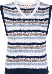 Свитер Marni V Neck Sweater 'Light Navy', синий - фото