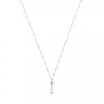 Колье Tous Heart Grain, белое золото/бриллианты/жемчуг - фото