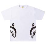 Футболка BAPE Bicolor Side Shark Tee 'White', белый - фото