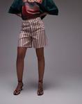 Джинсовые шорты Topshop в красную полоску - фото 5