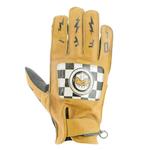 Мотоперчатки Helstons Logo leather, желтый - фото