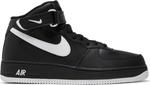 Кроссовки Air Force 1 Mid '07 'Black White', черный - фото