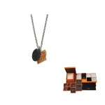 HERMES Позолоченное ожерелье мужское silver - фото