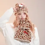 Шапки Hello Kitty для женщин Sanrio, leopard print hello kitty beanie - фото 6