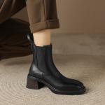 Ботильоны женские Echo&Yolo, цвет Black Fleece-lined - фото 3