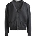 Джемпер V neck Merino Wool Cardigan BALLY, серый - фото