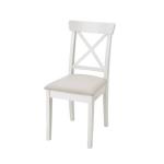 Стул Ikea Ingolf, белый/Hallarp бежевый - фото 2